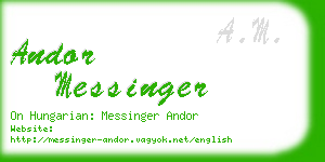 andor messinger business card
